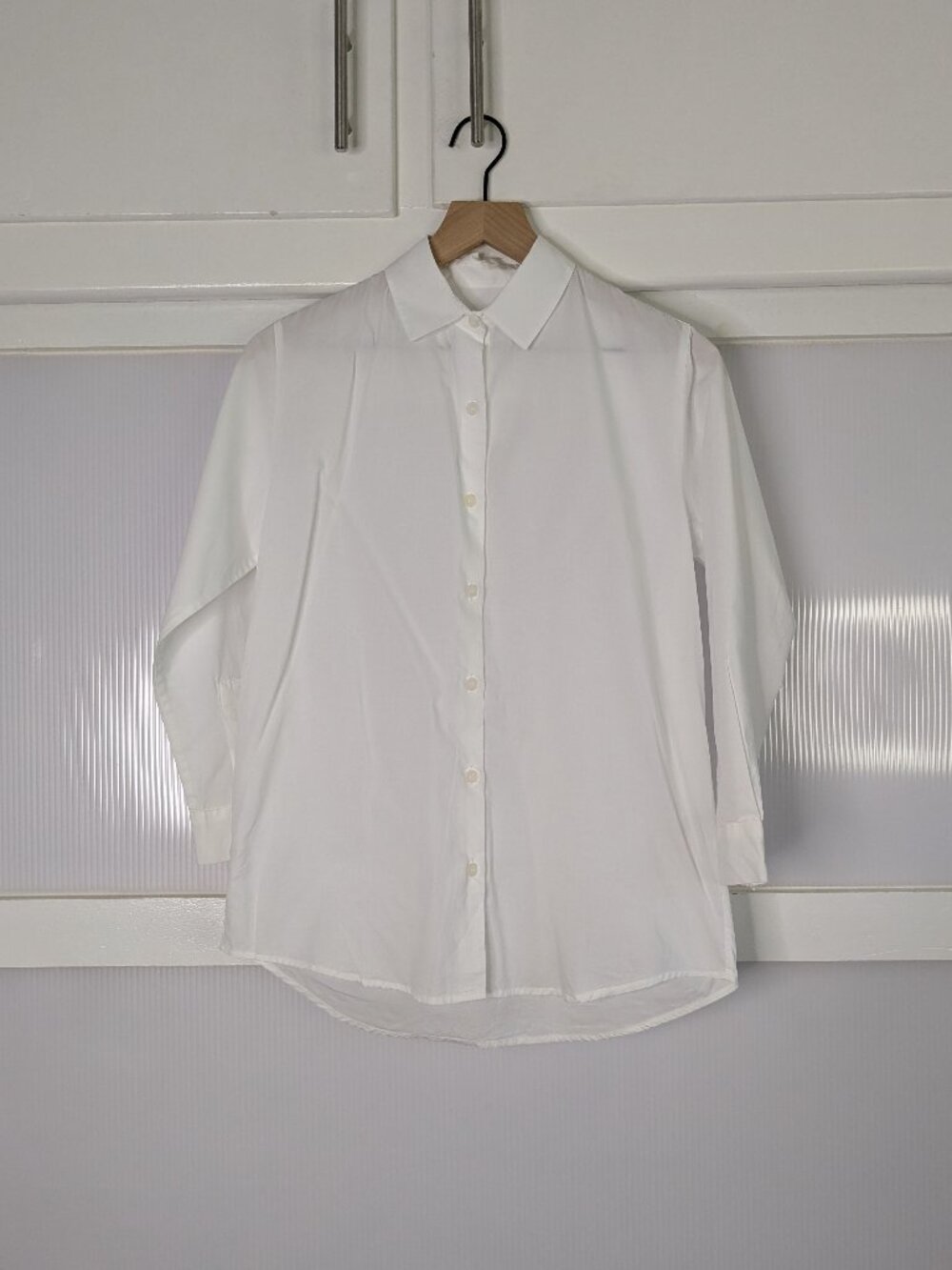 Sunspel 100% Cotton White Button Up Shirt Size XXS Womens Collared Long Sleeve